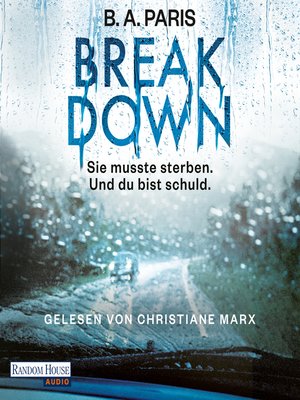 cover image of Breakdown--Sie musste sterben. Und du bist schuld